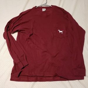 Burgundy long sleeve top